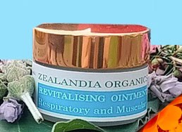 Organic Revitalising Ointment Olfactory Native New Zealand medicine plants Kawakawa and traditional Calendula, soothing marigold infuse with 8 special therapeutic essential oils. Vitamins A,B, D,E and F, beta-carotene. https://zealandiaorganics.com/product/revitalising-ointment/